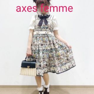 アクシーズファム(axes femme)のアクシーズファム　Disneyコラボ  ミッキーマウスワンピース(ひざ丈ワンピース)