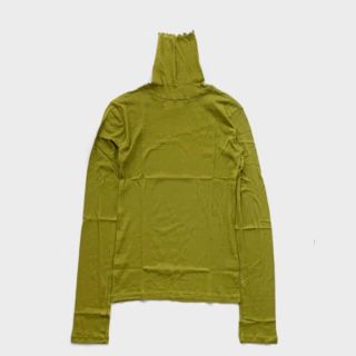 エディットフォールル(EDIT.FOR LULU)のbaserange turtleneck-cotton Gaze-olive(カットソー(長袖/七分))