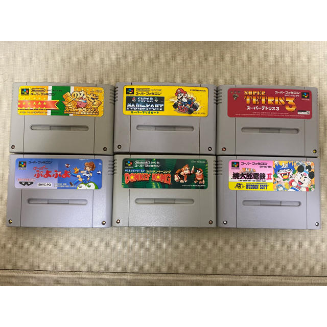 任天堂(ニンテンドウ)の任天堂スーパーファミコンとソフト6本 エンタメ/ホビーのゲームソフト/ゲーム機本体(家庭用ゲーム機本体)の商品写真