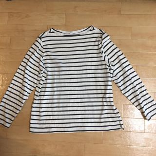 ユニクロ(UNIQLO)のユニクロ　ボートネック　ボーダーカットソー　　長袖　XL(Tシャツ(長袖/七分))