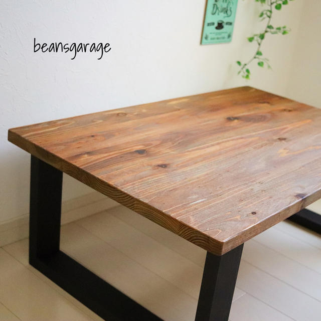 国産杉 90×50 無垢材 ローテーブル カフェスタイル リビングテーブル 1