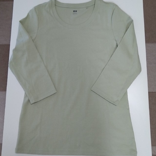 ユニクロ(UNIQLO)のユニクロ　コットンフライスクルーネックT 7分袖(Tシャツ(長袖/七分))