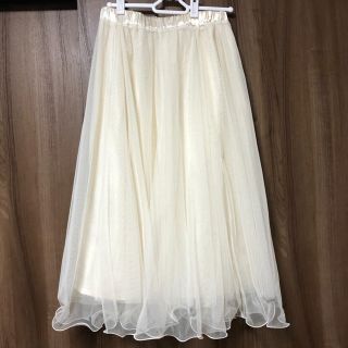 ダブルクローゼット(w closet)のチュールスカート　ダブクロ　週末セール(ひざ丈スカート)