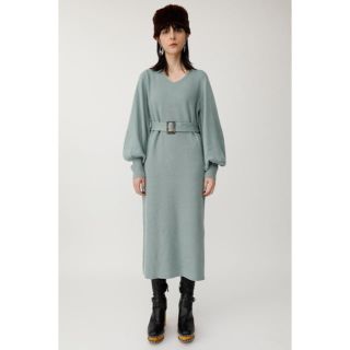 マウジー(moussy)のMoussy Vネックニットワンピース(ロングワンピース/マキシワンピース)