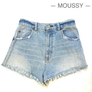 マウジー(moussy)の【MOUSSY】超美品ハイウエストデニムショートパンツ❤︎サイズ２❤︎送料込み(ショートパンツ)