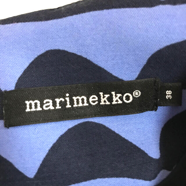 ☆新品未使用☆MARIMEKKO のブルー系ワンピース約61cmヒップ