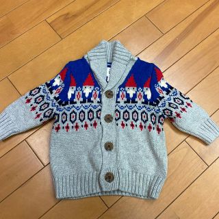 ベビーギャップ(babyGAP)のニット　カーディガン　サンタクロース(ニット/セーター)