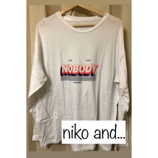 ニコアンド(niko and...)のロゴ&モチーフロングスリーブＴＥＥ(Tシャツ(長袖/七分))