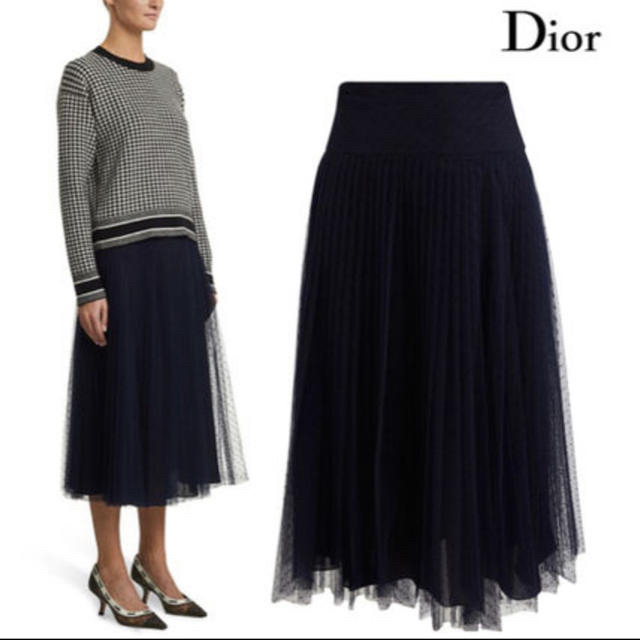 スカートchristian dior 今期2020 チュールスカート　36 ブラック