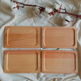 ムジルシリョウヒン(MUJI (無印良品))の【カフェトレー】４枚セット(キッチン小物)