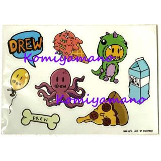 ドリューハウス(drew house)のDrew Sticker Sheet 4 ピザ ドリューハウス ステッカー(ミュージシャン)