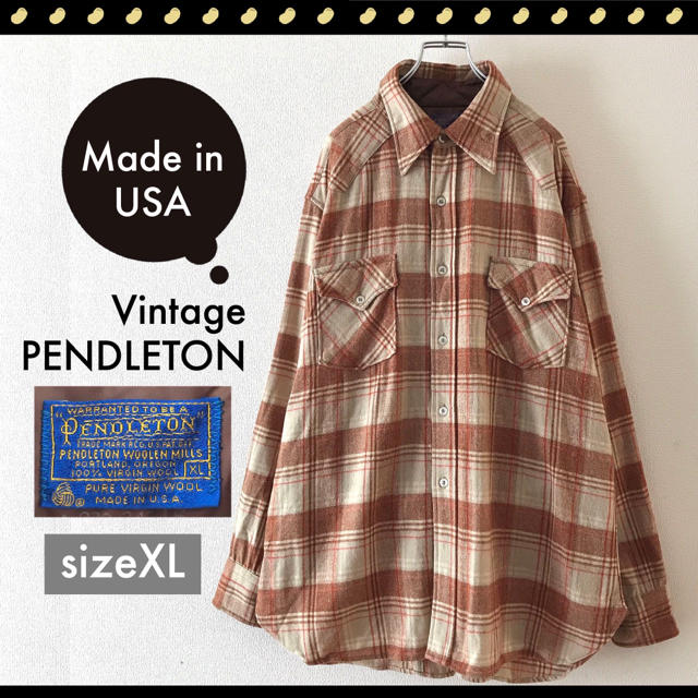 PENDLETON(ペンドルトン)のペンドルトン★USA製★ビンテージ★ピュアバージンウール★ウールシャツ★好配色 メンズのトップス(シャツ)の商品写真