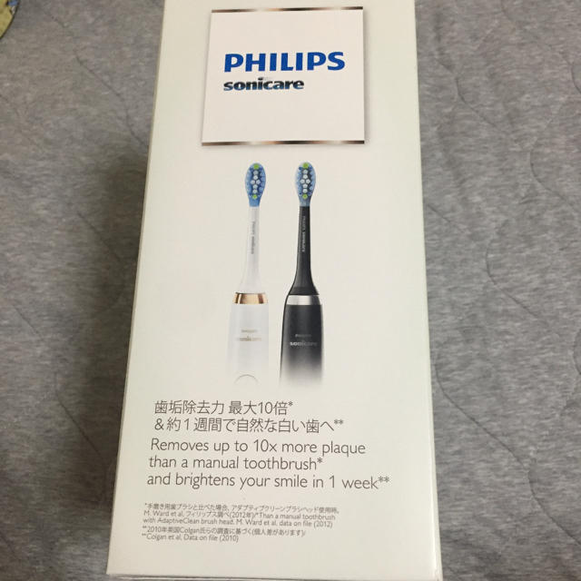 PHILIPS(フィリップス)の新品未開封 フィリップス 電動歯ブラシ ソニックケアー2本入り スマホ/家電/カメラの美容/健康(電動歯ブラシ)の商品写真