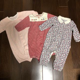 ベビーギャップ(babyGAP)のカバーオール 3点セット 60サイズ(カバーオール)