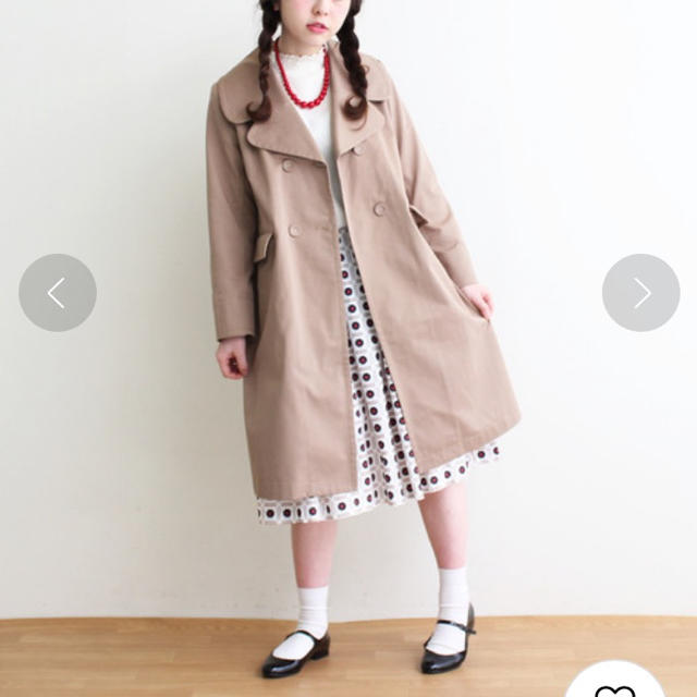 Dot&Stripes CHILDWOMAN(ドットアンドストライプスチャイルドウーマン)の《ドットアンドストライプス》ビック衿コート レディースのジャケット/アウター(ロングコート)の商品写真