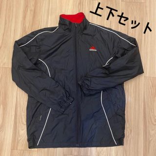 アディダス(adidas)のウインドブレーカー上下セット CLIMAPROOF ネイビー×レッド(ジャージ)