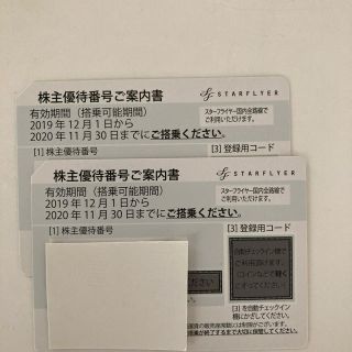 最終値下げ→スターフライヤー株主優待 2枚セット(その他)