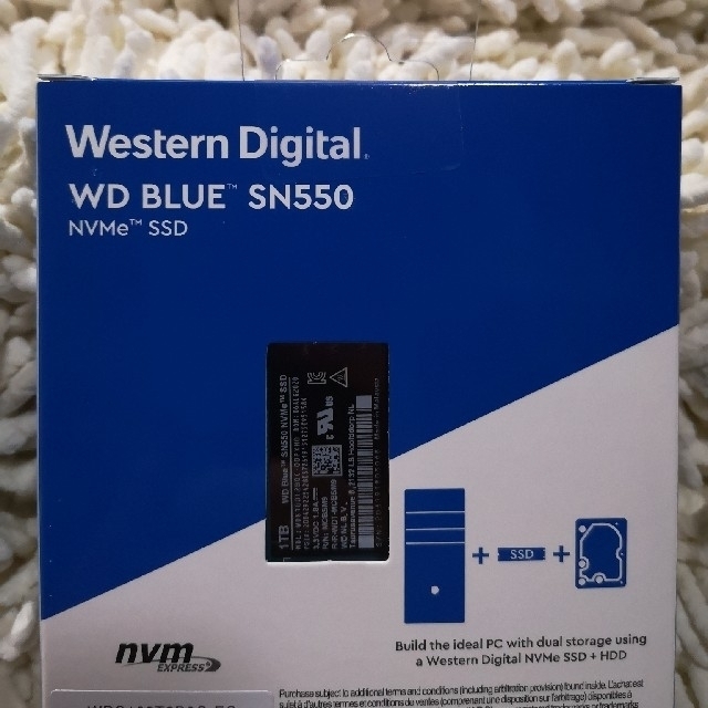 WD BLUE SN550 WDS100T2B0C-EC 新品未開封PC/タブレット
