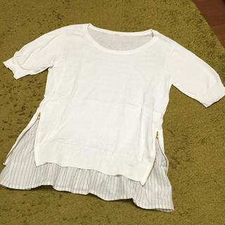 テチチ(Techichi)のホワイト デザイントップス(Tシャツ(半袖/袖なし))