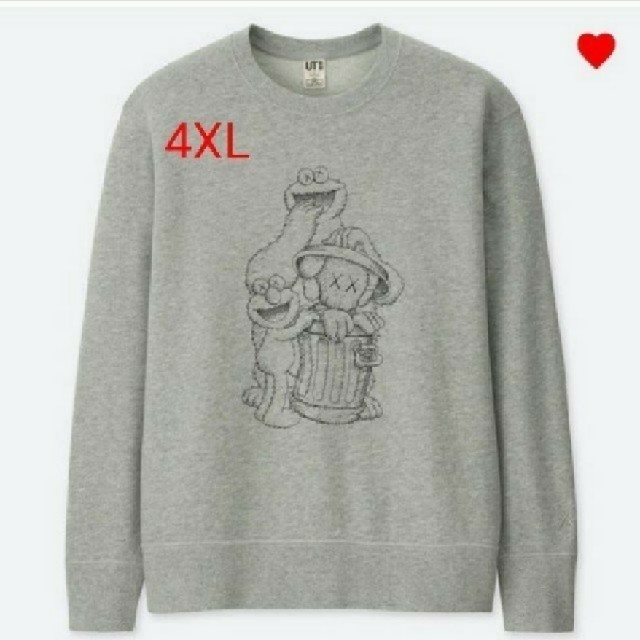 ★4XL★UNIQLO KAWS セサミストリートスウェットシャツ