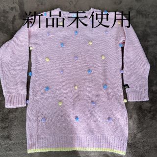 ピンクラテ(PINK-latte)の新品未使用　アルジー　ワンピース　ニット　長袖　女の子　algy 160(ワンピース)