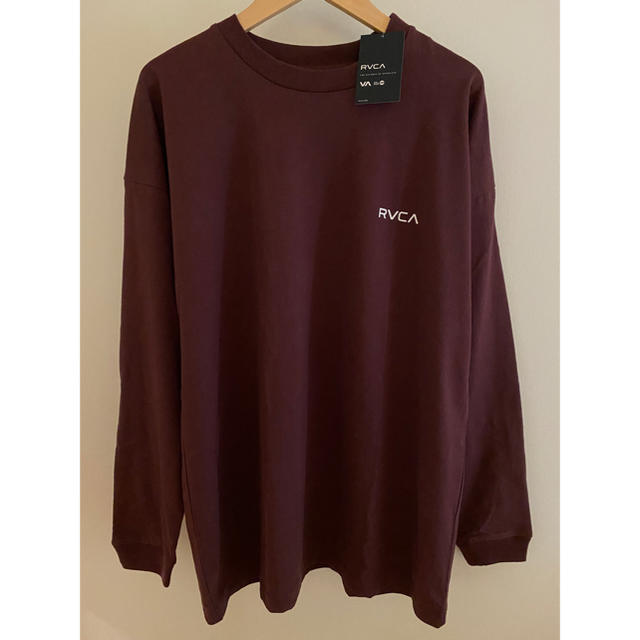 RVCA(ルーカ)の〔未使用 新品〕 RVCA 長袖 Tシャツ バーガンディ　S サイズ  メンズのトップス(Tシャツ/カットソー(七分/長袖))の商品写真