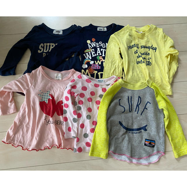 BREEZE(ブリーズ)のベビー 女の子 長袖Tシャツ 6点セット キッズ/ベビー/マタニティのキッズ服女の子用(90cm~)(Tシャツ/カットソー)の商品写真