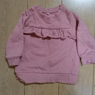 ピンクのトレーナー  サイズ90  裏起毛(Tシャツ/カットソー)