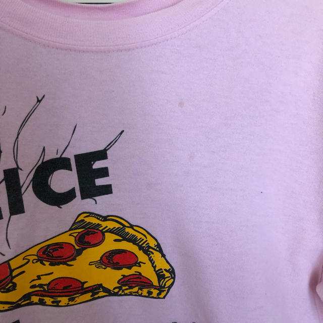 Lochie(ロキエ)の古着/vintage/ピンクTシャツ/pizza柄 メンズのトップス(Tシャツ/カットソー(半袖/袖なし))の商品写真