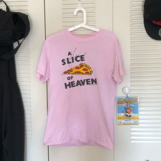 ロキエ(Lochie)の古着/vintage/ピンクTシャツ/pizza柄(Tシャツ/カットソー(半袖/袖なし))