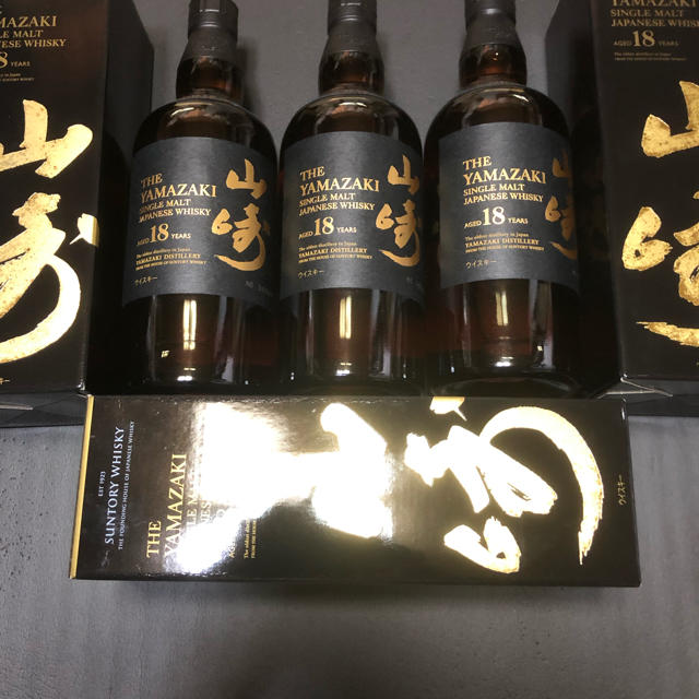 酒サントリー 山崎18年 ３本セット 新パッケージ - ウイスキー