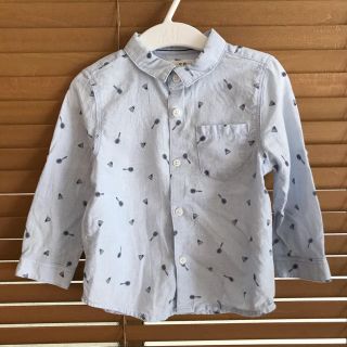 ザラキッズ(ZARA KIDS)の値下げ！ザラベビー　バトミントン柄カッターシャツ(ブラウス)