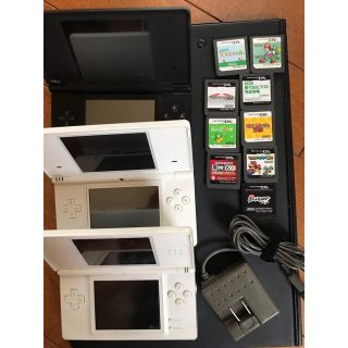 ニンテンドーDS(ニンテンドーDS)のニンテンドー DSi×2・DSlite×2・ソフト×9・充電器　バラ売り不可(携帯用ゲーム機本体)