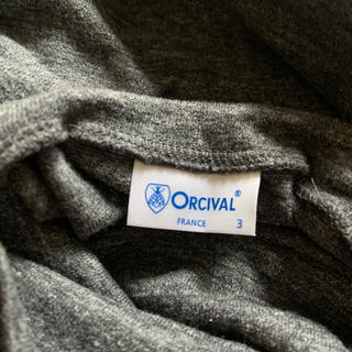 オーシバル(ORCIVAL)のORCIVAL カットソー　タートルネック　サイズ:3 チャコールグレー(Tシャツ/カットソー(七分/長袖))