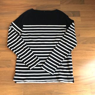 ムジルシリョウヒン(MUJI (無印良品))の無印良品　ボーダー　美品(Tシャツ/カットソー(七分/長袖))