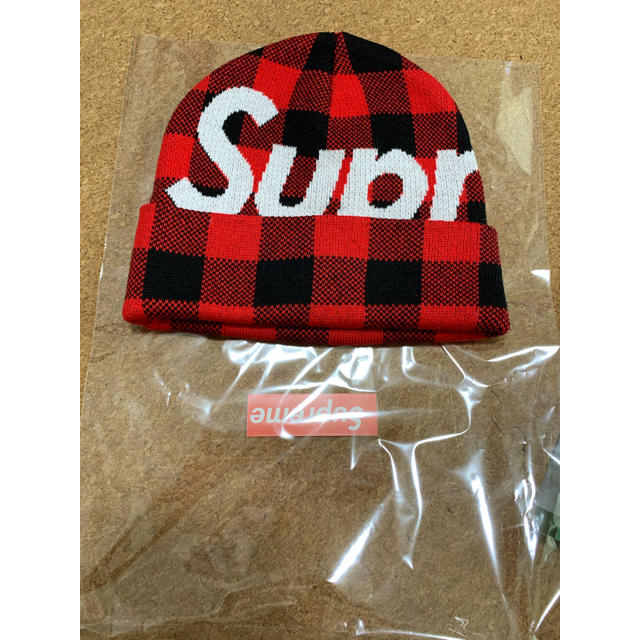 激レア新品！20fw supreme BIG LOGOビーニー赤