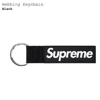 シュプリーム(Supreme)のSupreme Webbing Keychain シュプリーム キーホルダー 黒(キーホルダー)