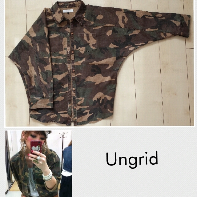 Ungrid(アングリッド)の□Ungrid□迷彩ドルマンジャケット レディースのジャケット/アウター(ミリタリージャケット)の商品写真