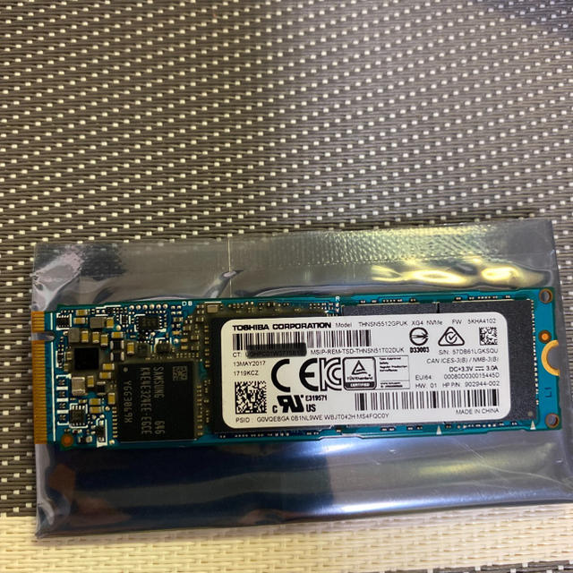 Toshiba SSD M.2 PCle NVMe 512GB使用時間112h