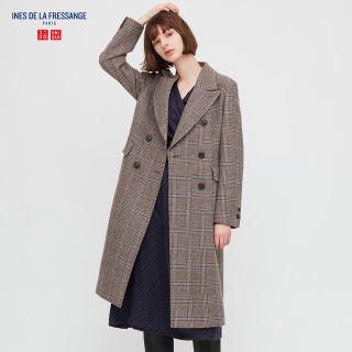 ユニクロ(UNIQLO)の新品タグ付　ユニクロ　イネス　ツイードコート　XL(ロングコート)