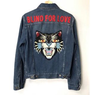 グッチ(Gucci)の【H】BLIND FOR LOVE グッチ アングリーキャット Gジャン 44(Gジャン/デニムジャケット)