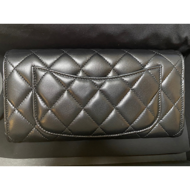 新品　シャネル　CHANEL 長財布　マトラッセ　黒　ゴールド　正規品