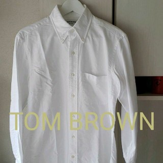 トムブラウン(THOM BROWNE)のTOM BROWNトムブラウン長袖ボタンダウンシャツcollarホワイトs(シャツ)