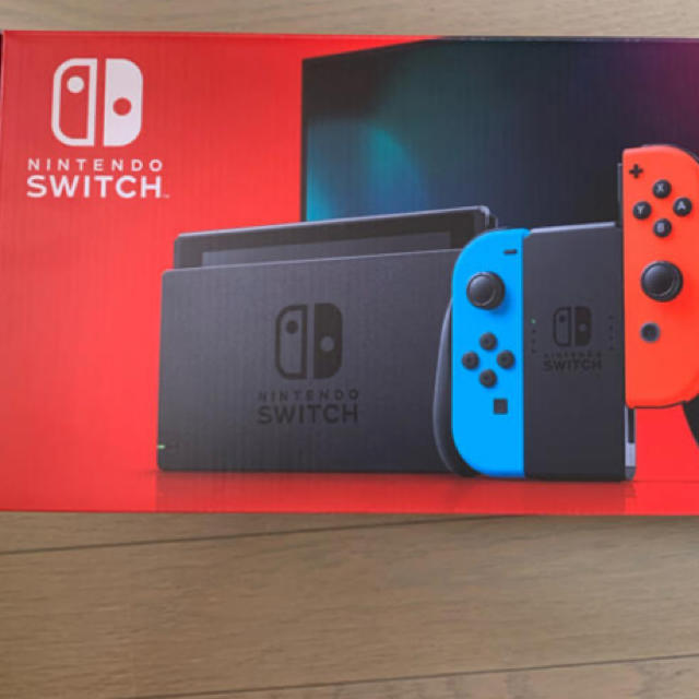 Nintedo Switch 任天堂スイッチ　ネオンブルー　ニンテンドウ　店舗印