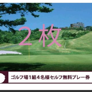 シャトレーゼ☆ゴルフ場1組4名迄のセルフ無料プレー券2枚セット(ゴルフ場)