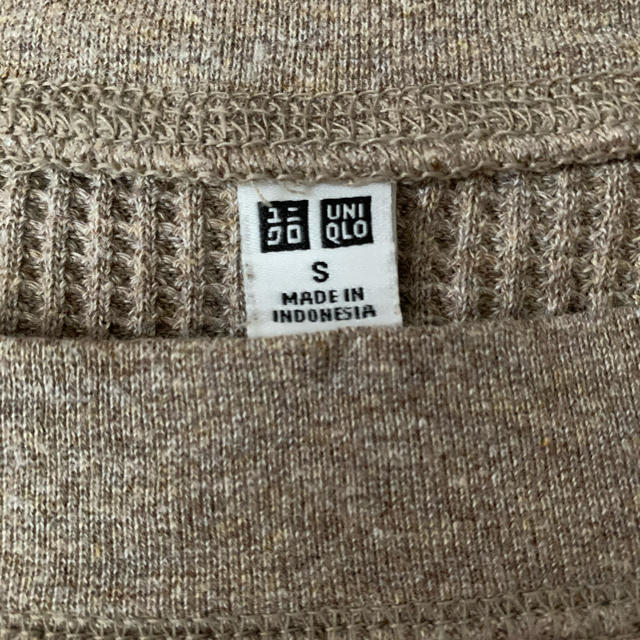 UNIQLO(ユニクロ)のユニクロ　ワッフルクルーネックT レディースのトップス(Tシャツ(長袖/七分))の商品写真