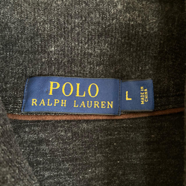 Ralph Lauren(ラルフローレン)の古着 ラルフローレン ショールカラーニット セーター 肘パッチ メンズのトップス(ニット/セーター)の商品写真