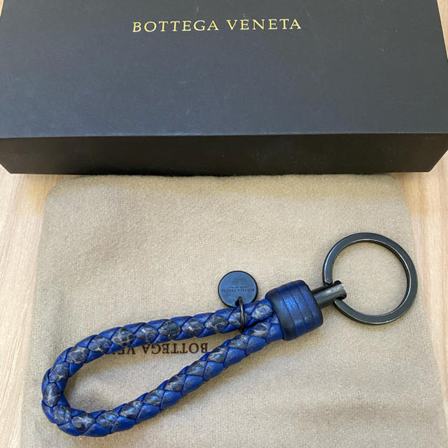 Bottega Veneta - ボッテガヴェネタ キーリング ヘビ皮 ブルーの通販