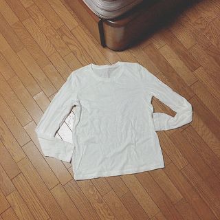 ムジルシリョウヒン(MUJI (無印良品))の無印良品 ロングTシャツ 白(Tシャツ(長袖/七分))