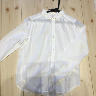 ユニクロ(UNIQLO)の白ブラウス　150サイズ(ブラウス)